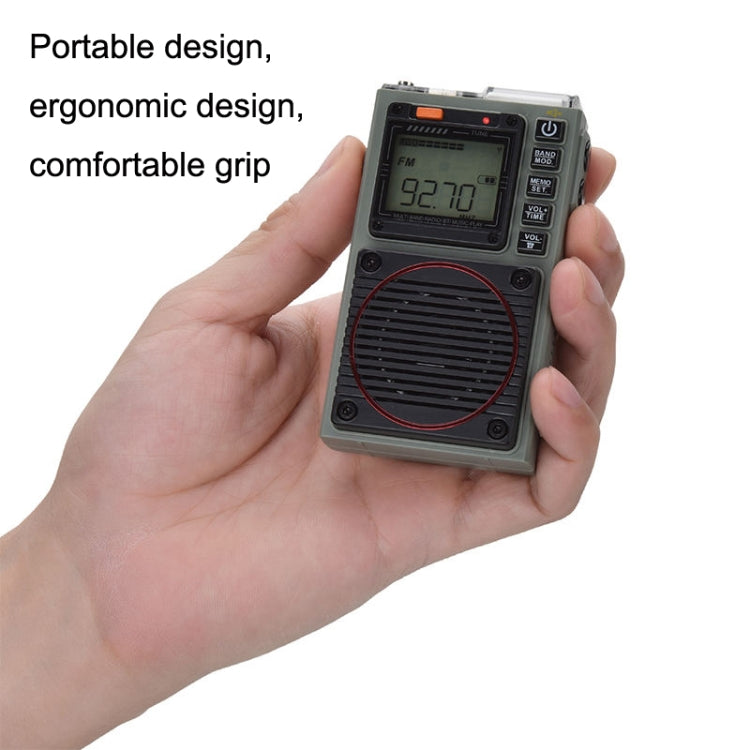 HanRongda HRD-787 Scheda Bluetooth portatile a banda intera ad alte prestazioni Radio di illuminazione a LED di avviso SOS, HRD-787