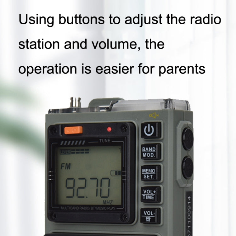 HanRongda HRD-787 Scheda Bluetooth portatile a banda intera ad alte prestazioni Radio di illuminazione a LED di avviso SOS, HRD-787