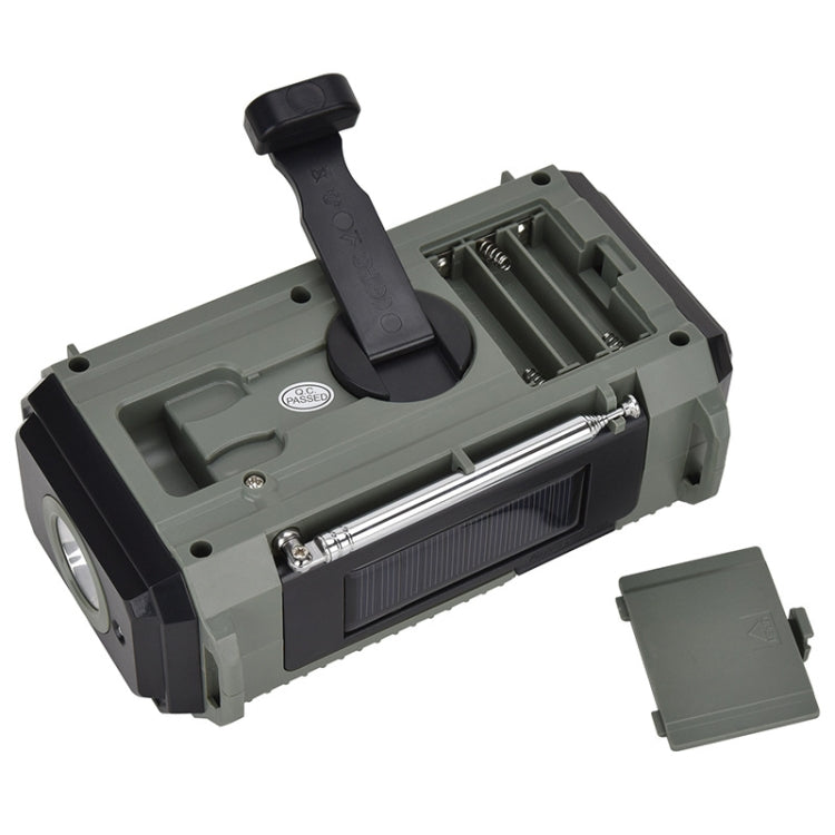 HanRongda HRD-905 Ricarica solare Illuminazione a LED Generazione Prevenzione dei disastri Emergenza Radio a banda intera, HRD-905 Army Green, HRD-905 Yellow Green
