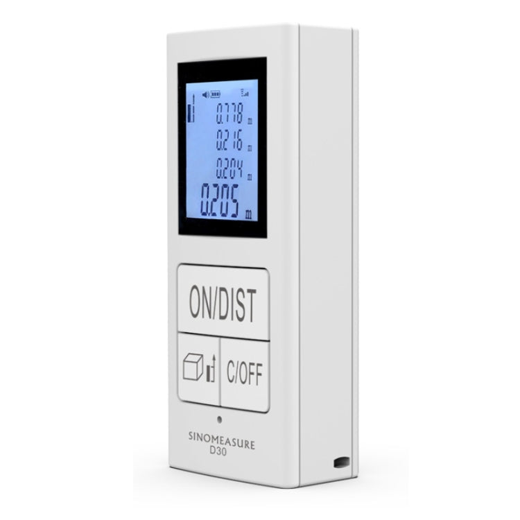 Mini telemetro elettronico a infrarossi ricaricabile portatile da 30 m, White