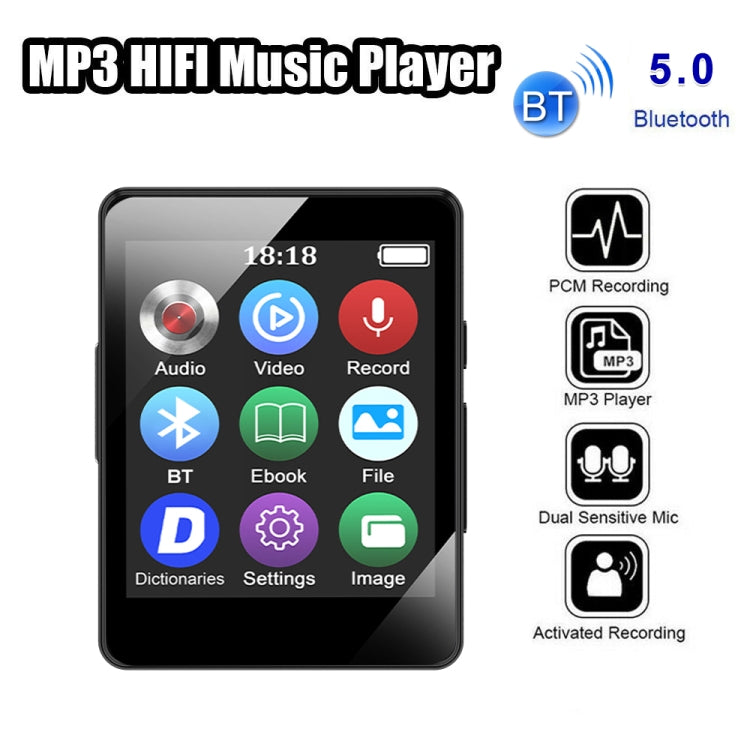 Lettore musicale MP3 Bluetooth 5.0 Registratore ebook MP4 Walkman, Without Memory Card, 8GB, 16GB, 32GB, 64GB, 128GB