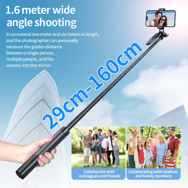 Pixel ST2 1.6m Anti Shake Selfie Stick Testa Treppiede Portatile Pieghevole Telecomando Supporti per foto all'aperto, ST2