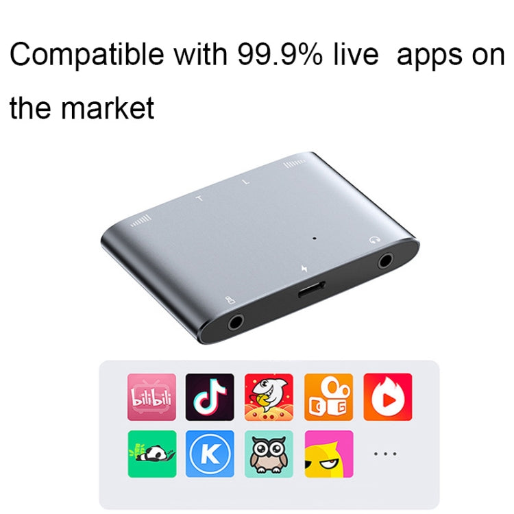 Convertitore live per scheda audio stereo a doppio canale 2 in 1 8 pin + tipo C / USB-C, 2 In 1