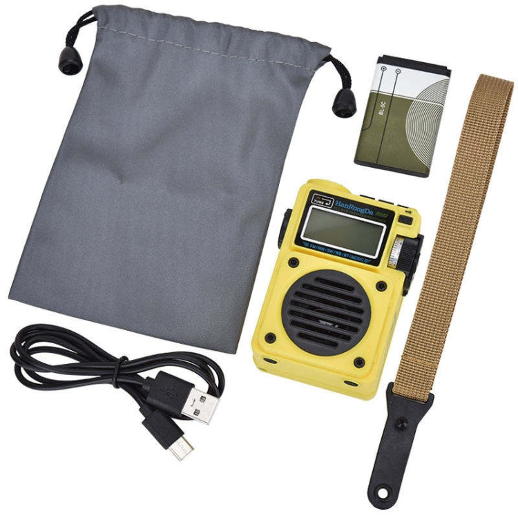 HanRongda HRD-701 Radio portatile a banda intera Subwoofer Bluetooth TF Card Display digitale Radio, HRD-701 Yellow, HRD-701 Khaki