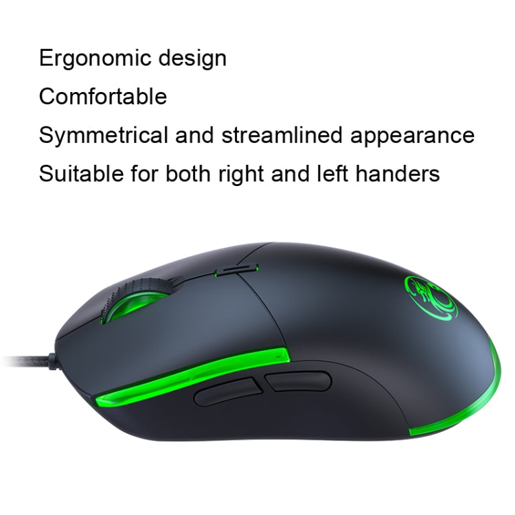IMICE T30 Wired E-Sport Gaming Mouse Mouse 6D programmabile colorato luminoso LED, T30