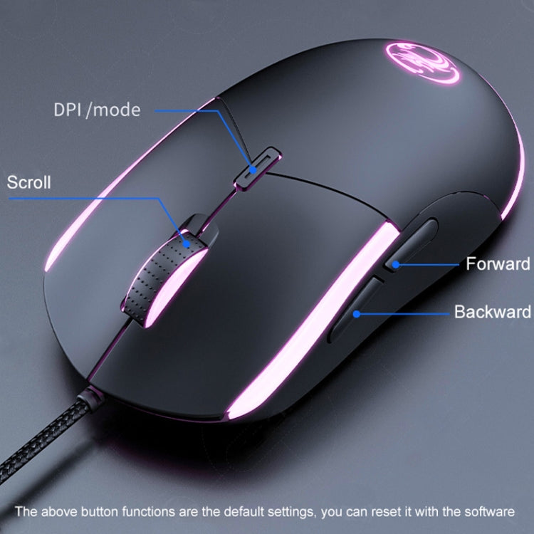 IMICE T30 Wired E-Sport Gaming Mouse Mouse 6D programmabile colorato luminoso LED, T30