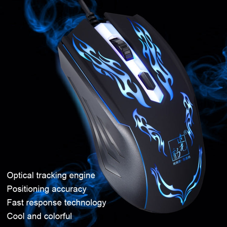 Mouse ottico cablato da gioco illuminato USB Chasing Leopard, 139