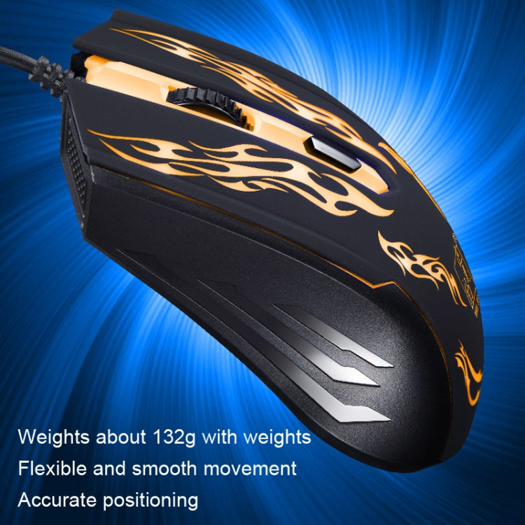 Mouse ottico cablato da gioco illuminato USB Chasing Leopard, 139
