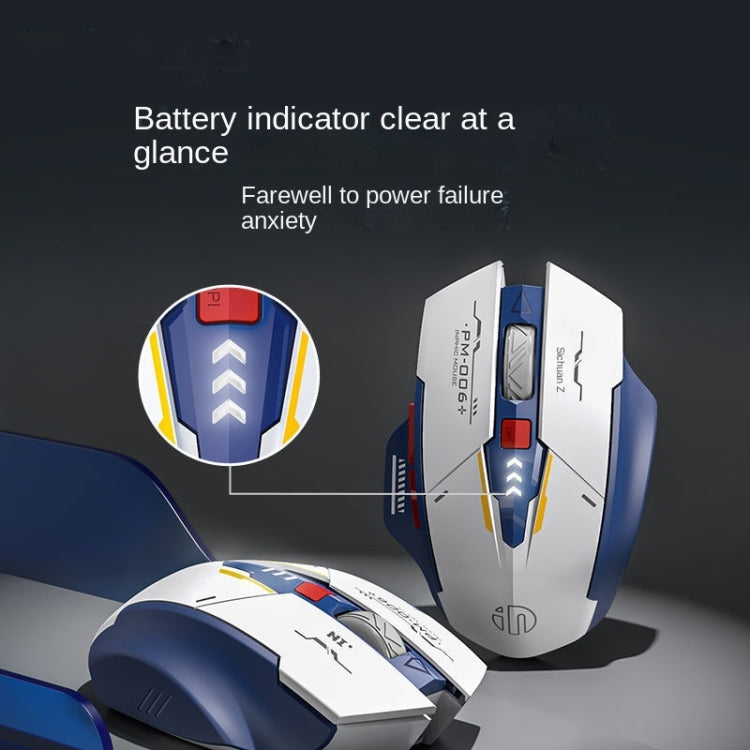 Mouse da gioco per ufficio con ricarica wireless Inphic M6P Mecha, F9 Mecha
