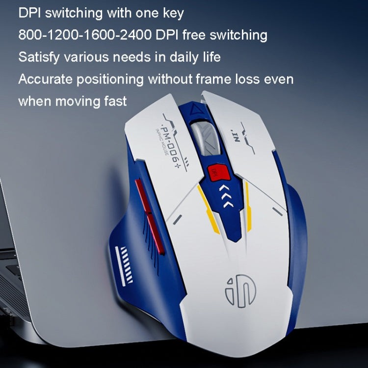 Mouse da gioco per ufficio con ricarica wireless Inphic M6P Mecha, F9 Mecha