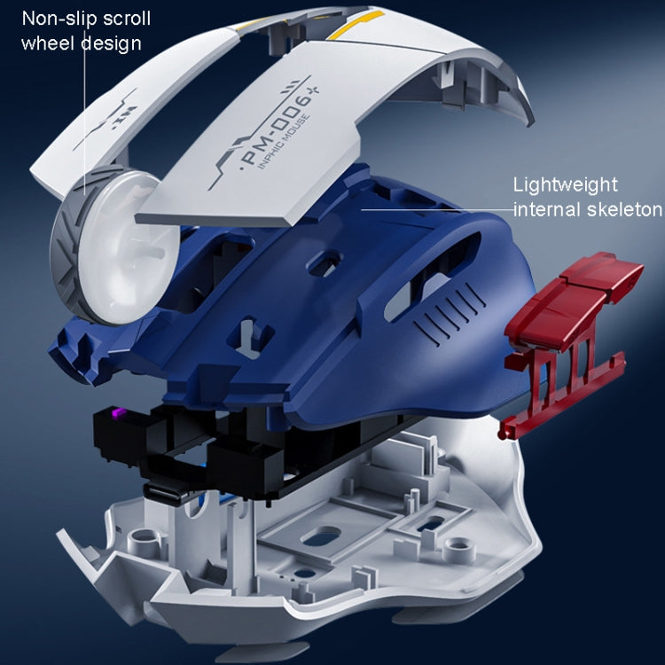 Mouse da gioco per ufficio con ricarica wireless Inphic M6P Mecha, F9 Mecha
