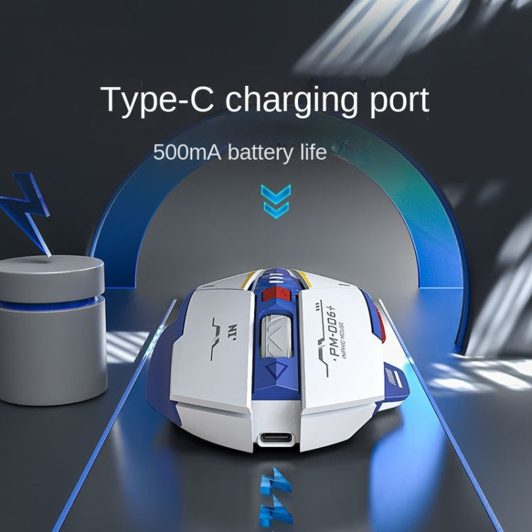 Mouse da gioco per ufficio con ricarica wireless Inphic M6P Mecha, F9 Mecha