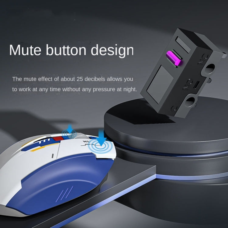 Mouse da gioco per ufficio con ricarica wireless Inphic M6P Mecha, F9 Mecha