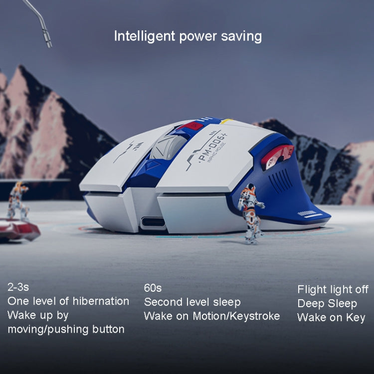 Mouse da gioco per ufficio con ricarica wireless Inphic M6P Mecha, F9 Mecha