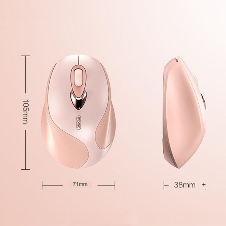 Mouse wireless Inphic M8 che ricarica il mouse USB 2.4G silenzioso per la casa e l'ufficio, M8 (Milk Tea), M8 (Purple)