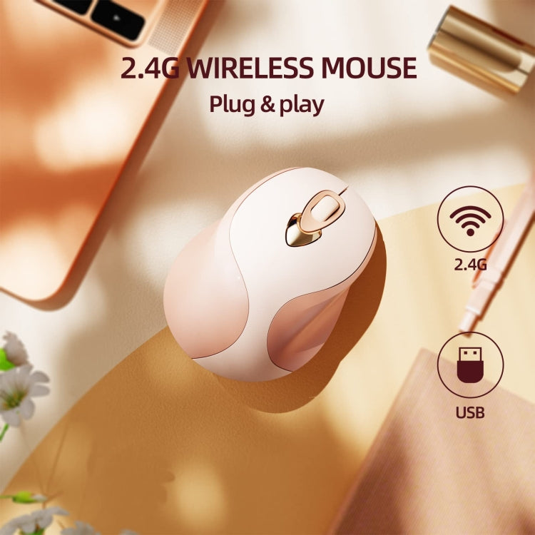 Mouse wireless Inphic M8 che ricarica il mouse USB 2.4G silenzioso per la casa e l'ufficio, M8 (Milk Tea), M8 (Purple)
