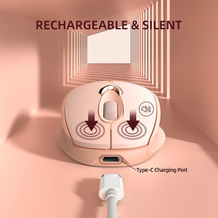 Mouse wireless Inphic M8 che ricarica il mouse USB 2.4G silenzioso per la casa e l'ufficio, M8 (Milk Tea), M8 (Purple)