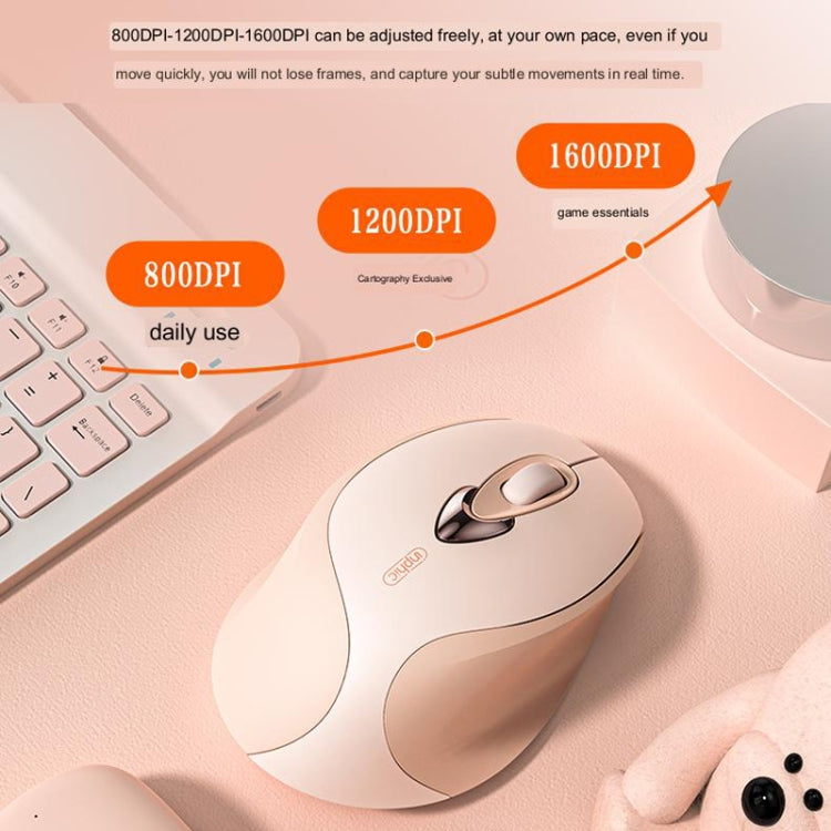 Mouse wireless Inphic M8 che ricarica il mouse USB 2.4G silenzioso per la casa e l'ufficio, M8 (Milk Tea), M8 (Purple)