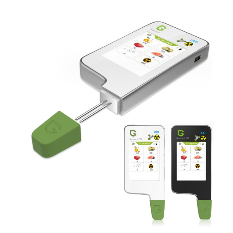 Greentest ECO6 Verdura, frutta, carne Alimenti Nitrati Qualità dell'acqua Rilevatore di radiazioni nucleari Ambientali, Spina UE, ECO6 White, ECO6 Black