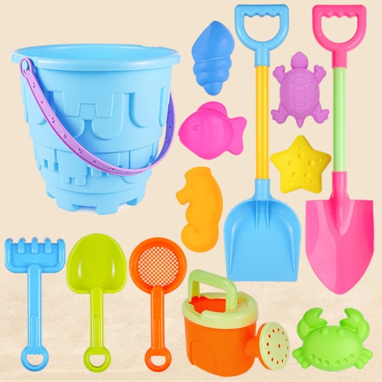 13 pezzi/set giocattoli da spiaggia per bambini set grande pala da sabbia secchio strumenti per scavare la sabbia clessidra, Blue Round Castle, Pink Round Castle, Green Round Castle, Blue Lace Barrel, Pink Lace Barrel, Purple Lace Barrel