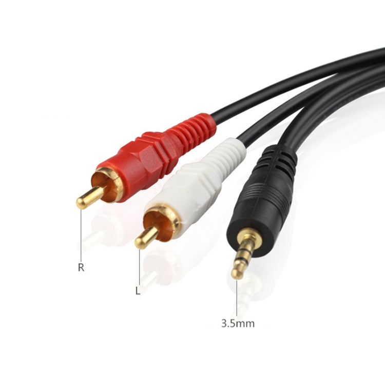 Cavo audio AV 1 in 2 per altoparlanti da 1,5 m in rame pieno da 3,5 mm a doppio Lotus