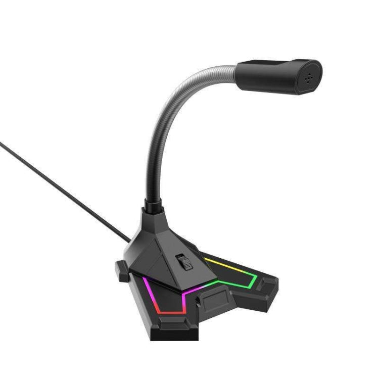 Microfono RGB Microfono per video vocale dal vivo per giochi domestici, USB, 3.5mm