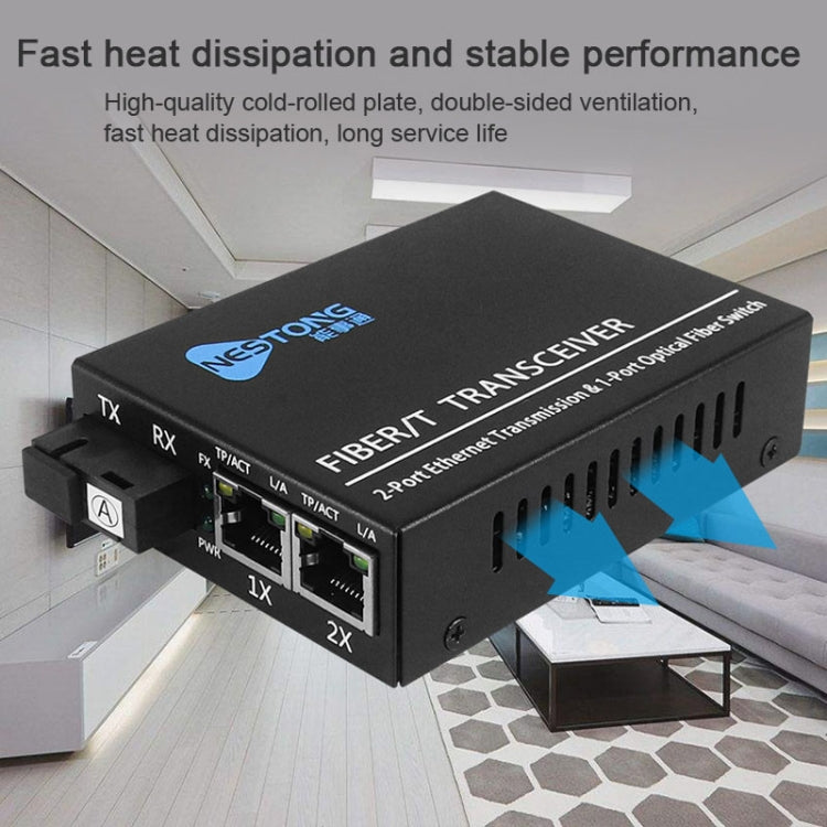 Convertitore fotoelettrico POE per ricetrasmettitore in fibra ottica monomodale Gigabit NESTONG, spina CN, 10/100/1000M