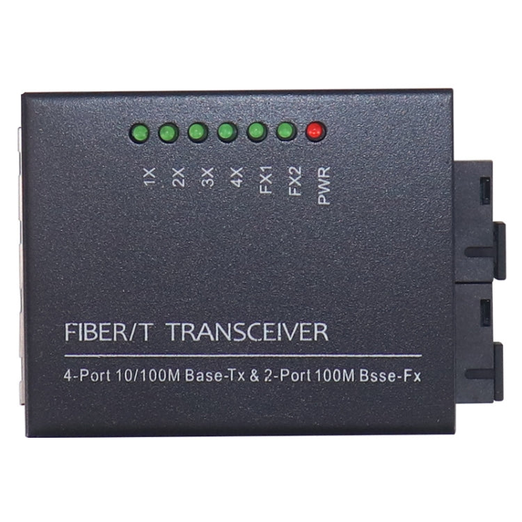 Switch Ethernet 10/100M con 2 porte in fibra e 4 porte LAN Switch in fibra ottica, 2 Fiber Port & 4 LAN Port 100Mbps