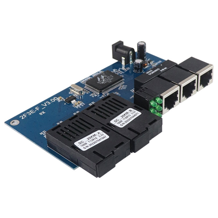 Ricetrasmettitore in fibra 100 Mbps AB-PCBA con 2 porte in fibra + 3 porte Ethernet, 2 Fiber Port+3 Ethernet Port AB-PCBA