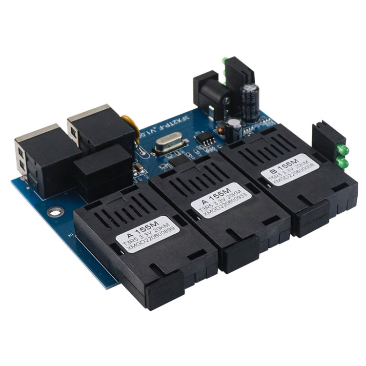 Ricetrasmettitore in fibra AAB-PCBA 100 Mbps con 3 porte in fibra + 2 porte Ethernet, 3 Fiber Port+2 Ethernet Port AAB-PCBA