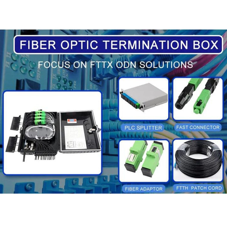 La scatola di distribuzione FTTH con splitter da 16 PLC può contenere fino a 16 cavi di derivazione per abbonati, 16 Core