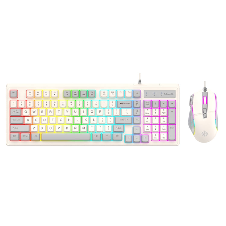 Tastiera K-Snake cablata per e-sport, mouse meccanico, tastiera per computer desktop a 98 tasti, Keyboard+Mouse (Blue), Keyboard+Mouse (Gray), Keyboard+Mouse (Pink), Single Keyboard (Blue), Single Keyboard (Pink), Single Keyboard (Gray)