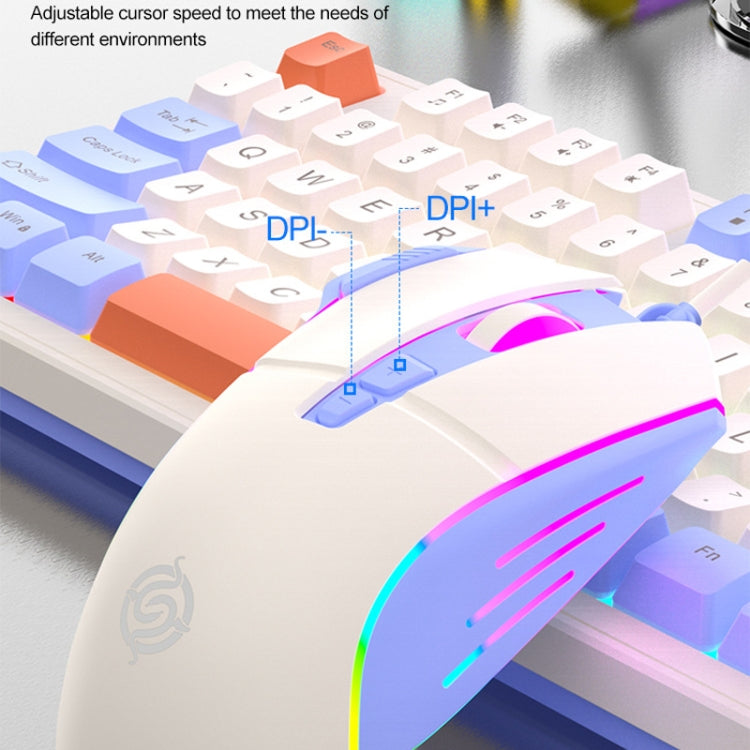 Tastiera K-Snake cablata per e-sport, mouse meccanico, tastiera per computer desktop a 98 tasti, Keyboard+Mouse (Blue), Keyboard+Mouse (Gray), Keyboard+Mouse (Pink), Single Keyboard (Blue), Single Keyboard (Pink), Single Keyboard (Gray)