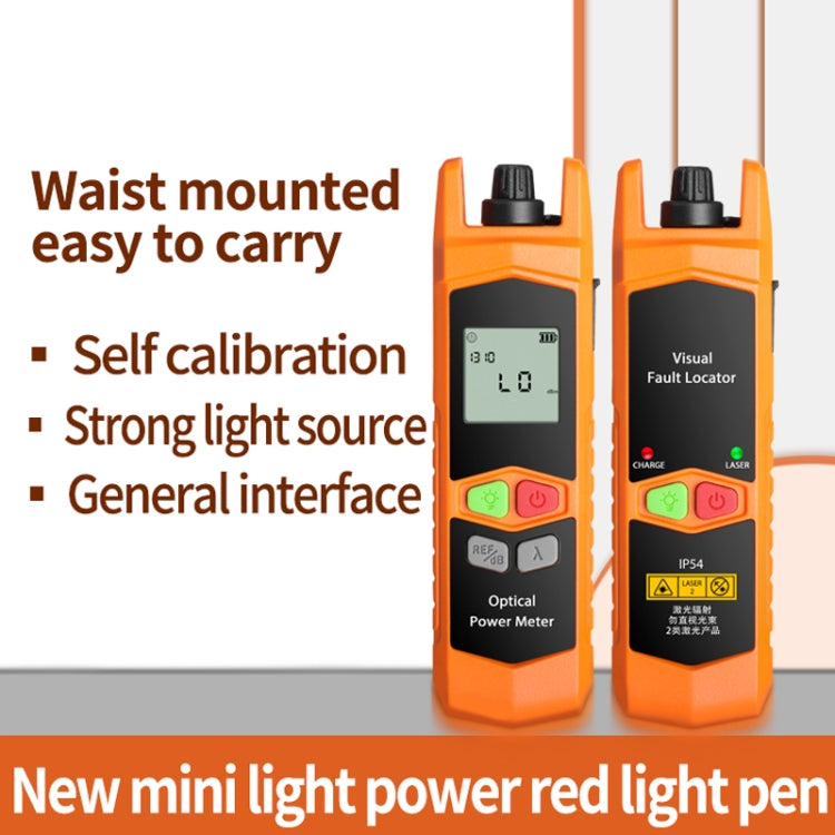 Set penna a luce rossa in fibra ottica da 10-30 mW + misuratore di potenza ottica (-70+6 dBm)