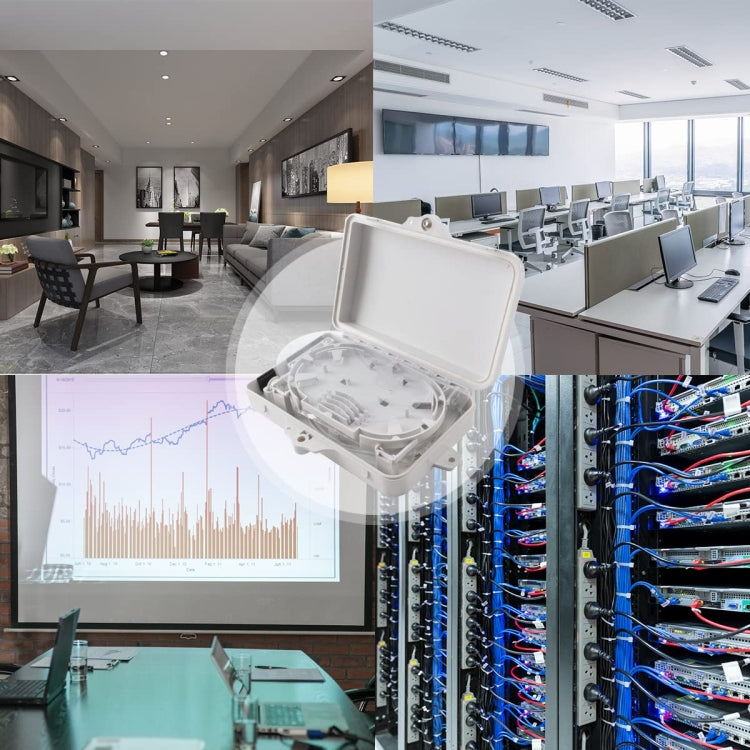 Scatola di distribuzione FTTX montata a parete con scatola divisore in fibra a 4 nuclei, 4 Core