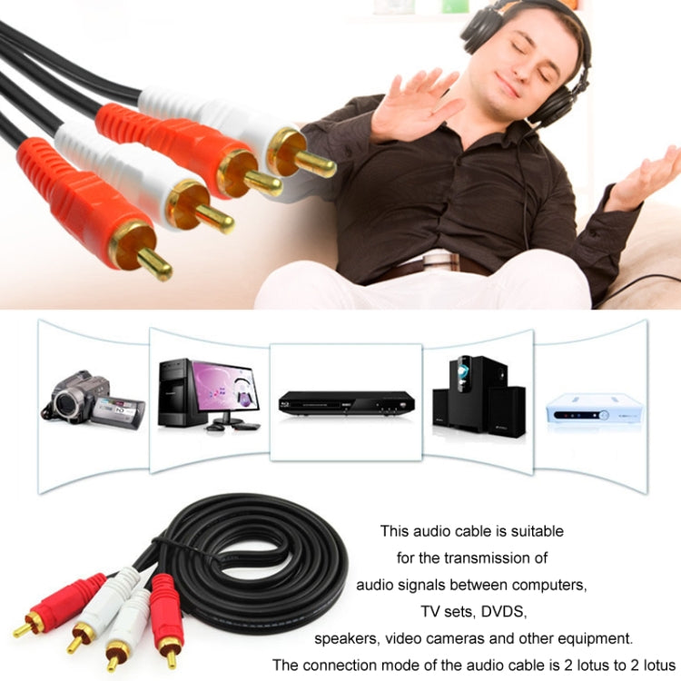 Cavo audio Lotus doppio Cavo audio RCA per amplificatore di potenza due a due, 1.5m, 3m, 5m