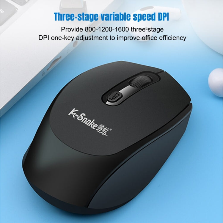 K-Snake WK800 Set tastiera mouse wireless 2.4G Computer da tavolo Notebook Business Office House Use, White, Black