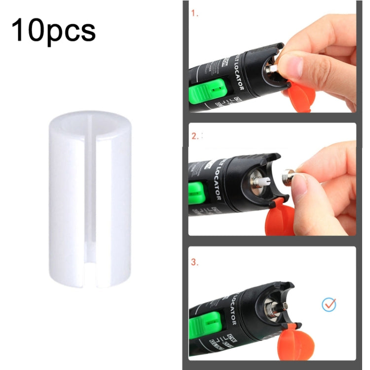 Parti di ricambio per localizzatore visivo di guasti in fibra ottica, 10pcs Metal Head Connector, 10pcs 5mm Ceramic Core, 10pcs 7mm Ceramic Core