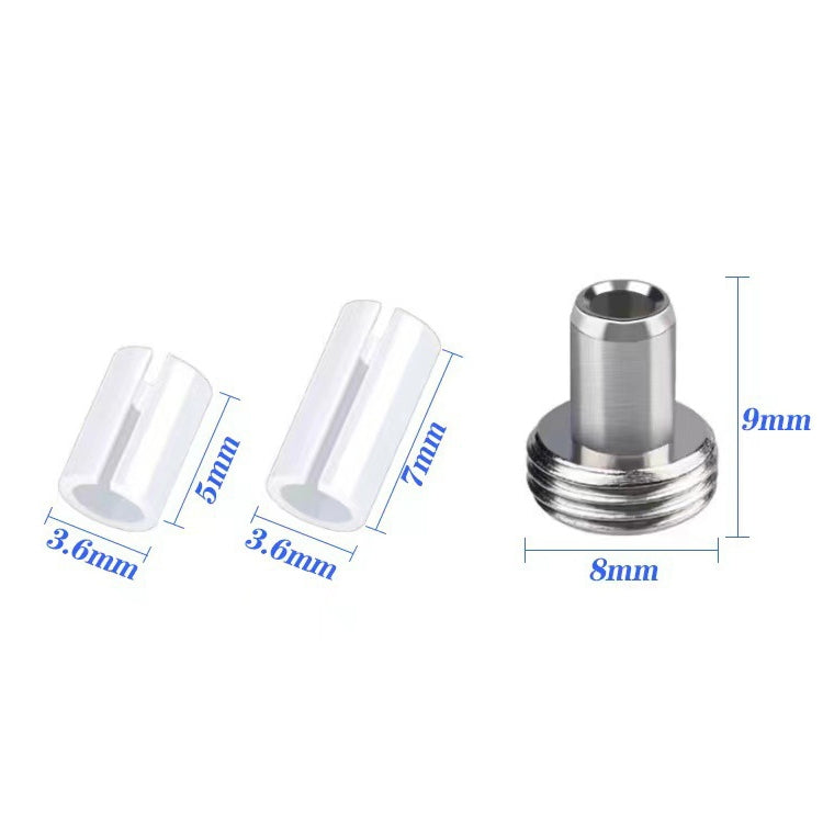Parti di ricambio per localizzatore visivo di guasti in fibra ottica, 10pcs Metal Head Connector, 10pcs 5mm Ceramic Core, 10pcs 7mm Ceramic Core