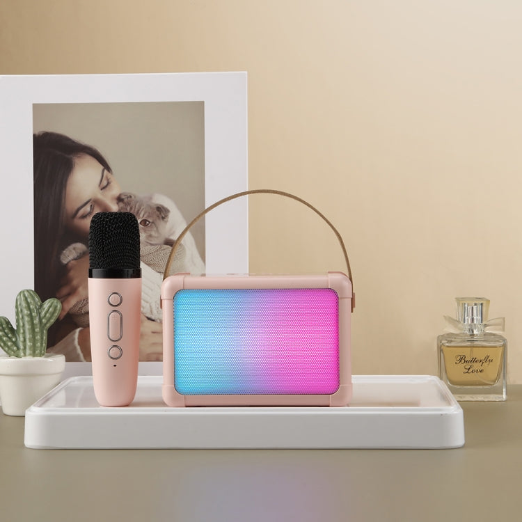 Altoparlante Bluetooth portatile con effetti di illuminazione RGB Mini Karaoke Audio domestico, Speaker, Single Microphone+Speaker, Dual Microphone+Speaker