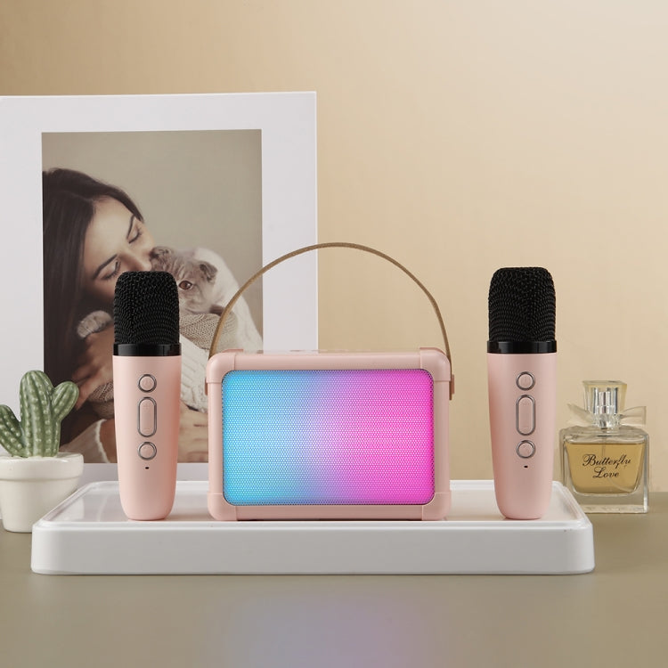 Altoparlante Bluetooth portatile con effetti di illuminazione RGB Mini Karaoke Audio domestico, Speaker, Single Microphone+Speaker, Dual Microphone+Speaker