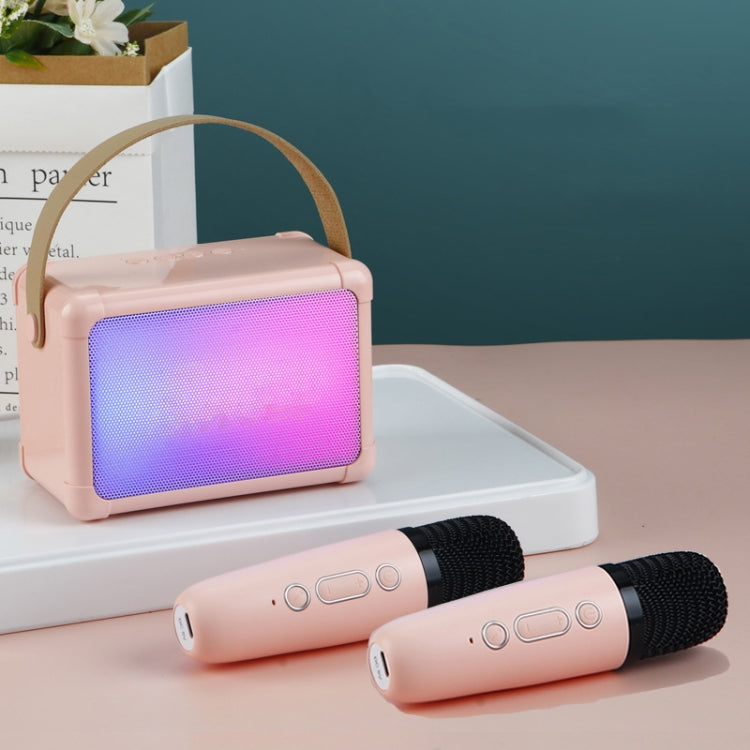 Altoparlante Bluetooth portatile con effetti di illuminazione RGB Mini Karaoke Audio domestico, Speaker, Single Microphone+Speaker, Dual Microphone+Speaker