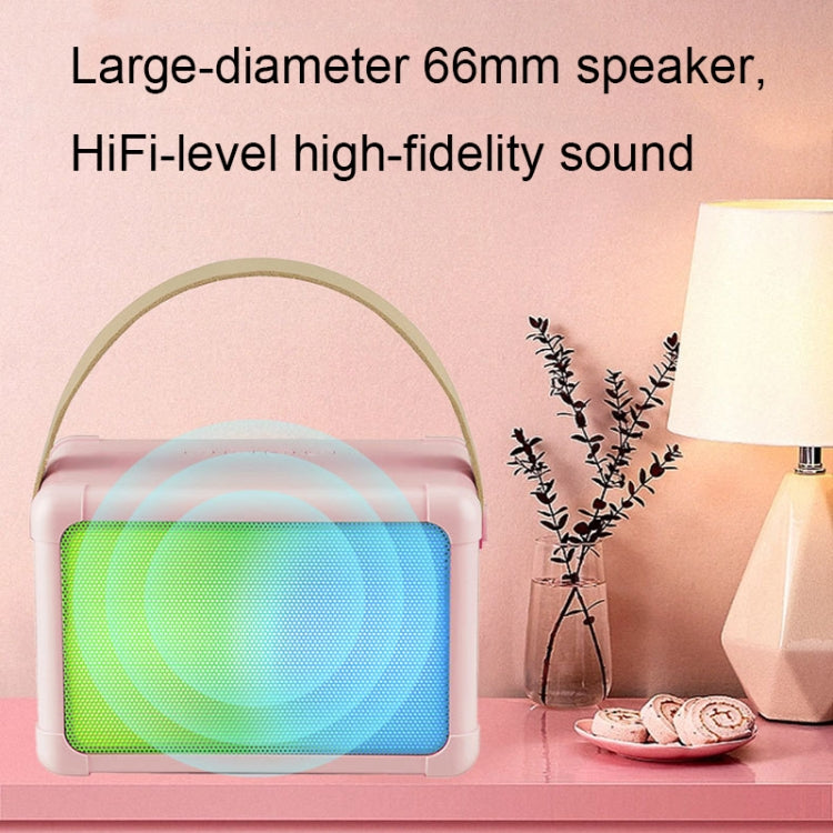 Altoparlante Bluetooth portatile con effetti di illuminazione RGB Mini Karaoke Audio domestico, Speaker, Single Microphone+Speaker, Dual Microphone+Speaker
