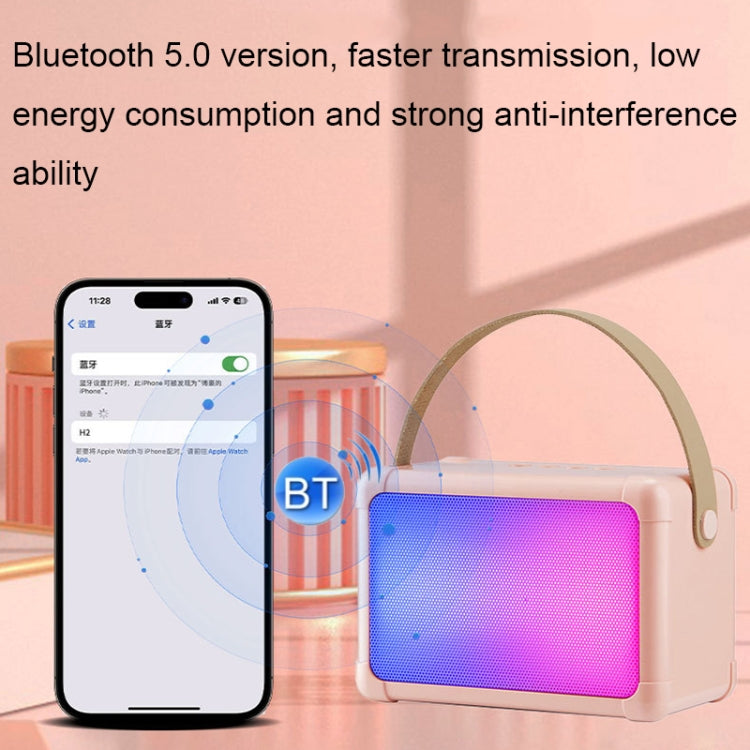 Altoparlante Bluetooth portatile con effetti di illuminazione RGB Mini Karaoke Audio domestico, Speaker, Single Microphone+Speaker, Dual Microphone+Speaker