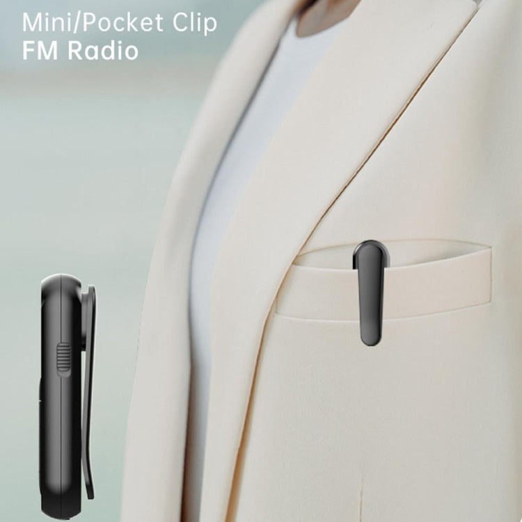 Mini walkman ricaricabile stile clip per collare radio FM tascabile per guida turistica per conferenze corse di cavalli
