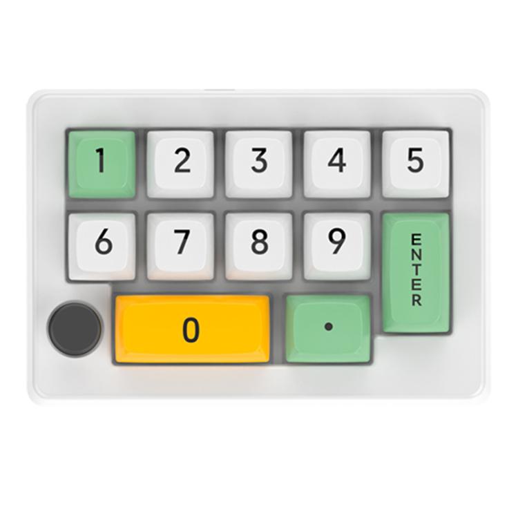 MKESPN 13 tasti Programmazione macro multifunzione RGB Tastiera meccanica cablata con tastiera a manopola