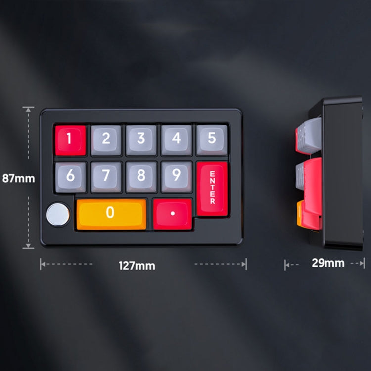 MKESPN 13 tasti Programmazione macro multifunzione RGB Tastiera meccanica cablata con tastiera a manopola