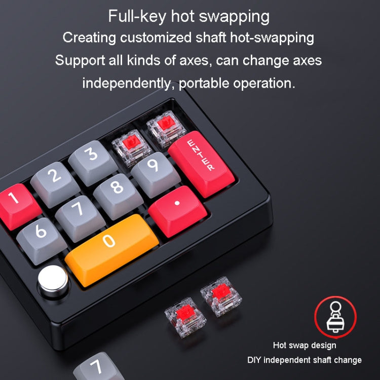 MKESPN 13 tasti Programmazione macro multifunzione RGB Tastiera meccanica cablata con tastiera a manopola