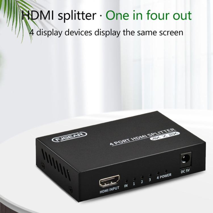 Splitter audio/video HD FJGEAR FJ-SM4K104 HDMI 1 in 4