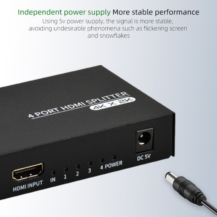 Splitter audio/video HD FJGEAR FJ-SM4K104 HDMI 1 in 4